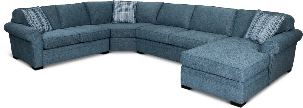 4PC/ORION2/SPTRA/OP1 Orion Blue 4 Piece Curved Sectional-1