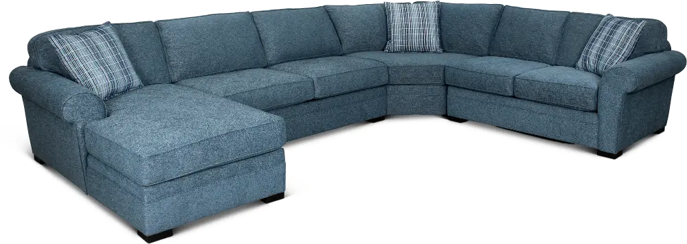 4PC/ORION2/SPTRA/OP2 Orion Blue 4 Piece Curved Sectional-1