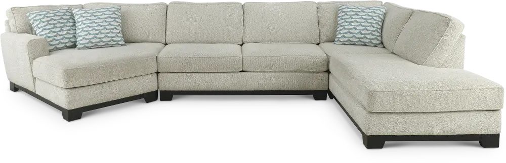 3PC/PSCS2/OTML/OP1 Pisces Off-White 3 Piece Chaise Sectional-1