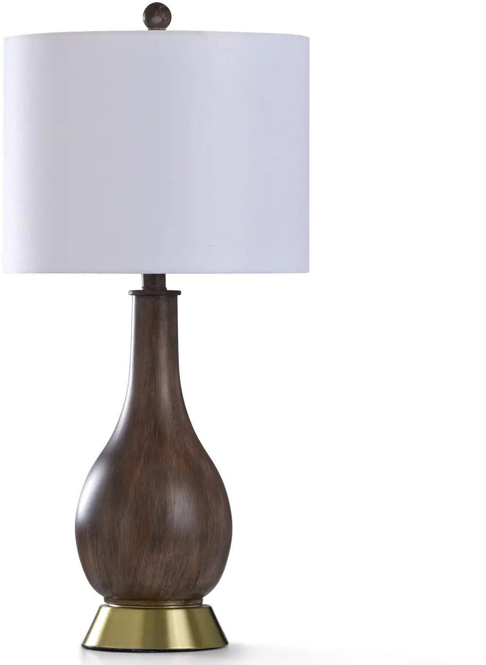 Brown Wood-Look Table Lamp - Roanoke-1