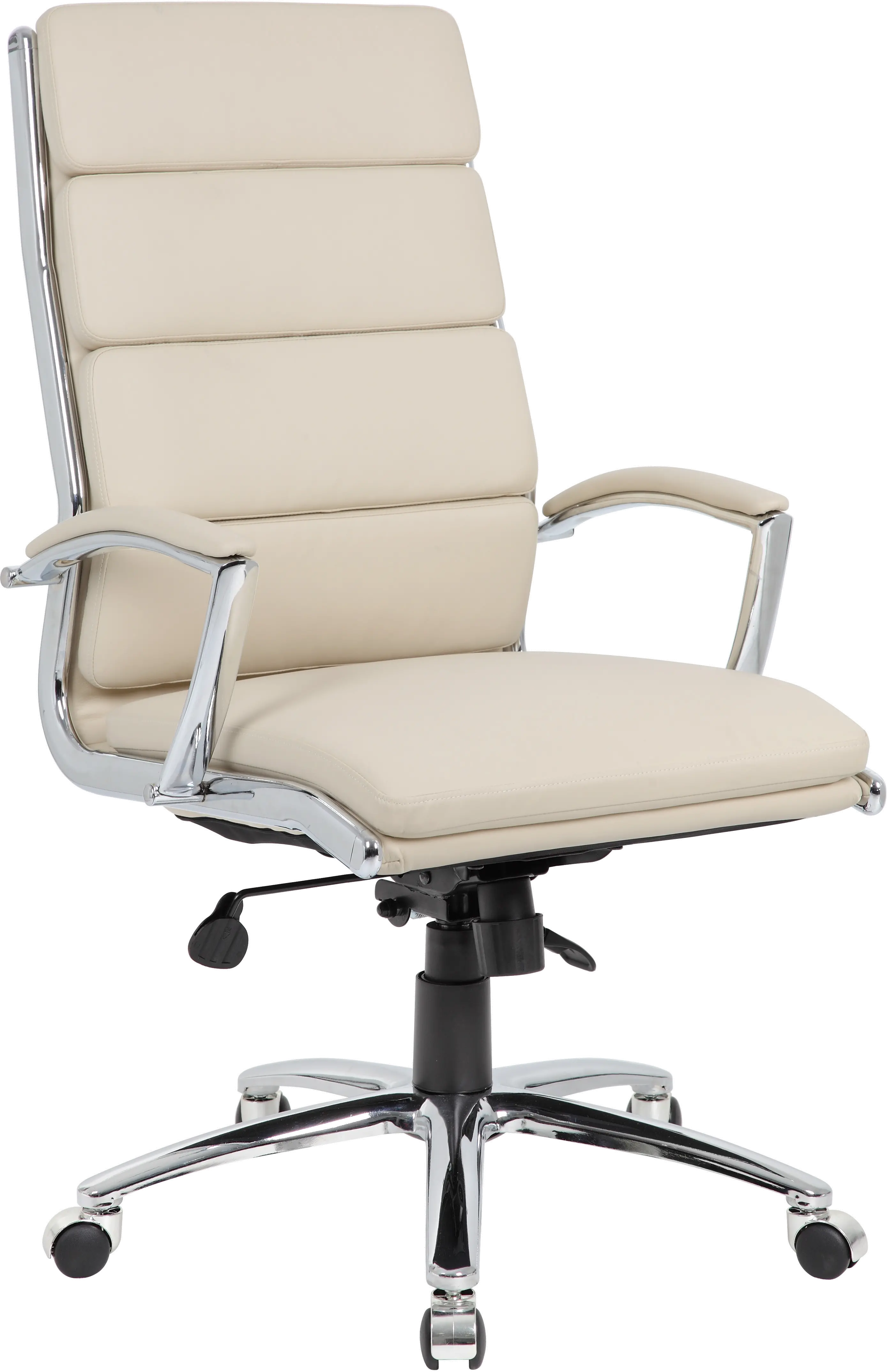 Home Decorators Collection Cosgrove Biscuit Beige Upholstered Office Chair with Arms and Adjustable Wood Base