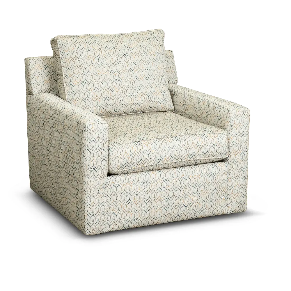 Branson Citron Pattern Swivel Chair-1
