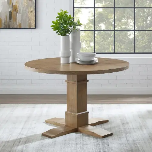 Joanna Rustic Brown Round Dining Table RC Willey