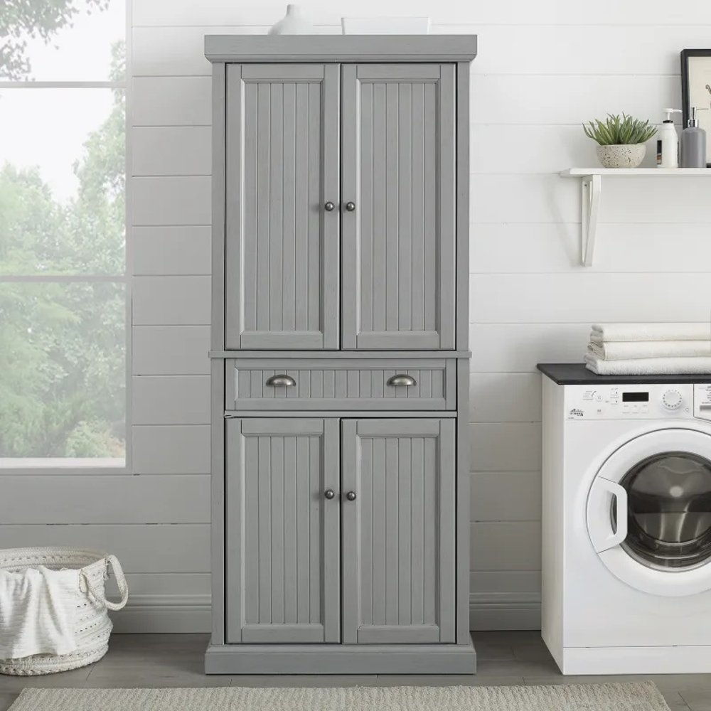 Seaside Gray Tall Storage Pantry