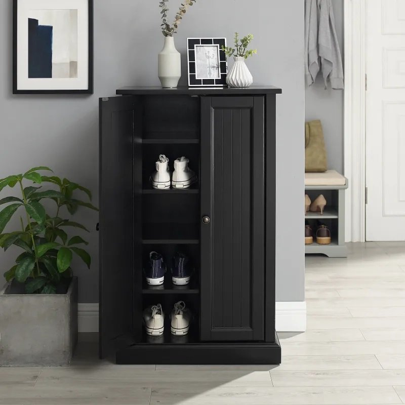 Black Accent Storage Cabinet Seaside, Accent Storage Cabinet With Doors