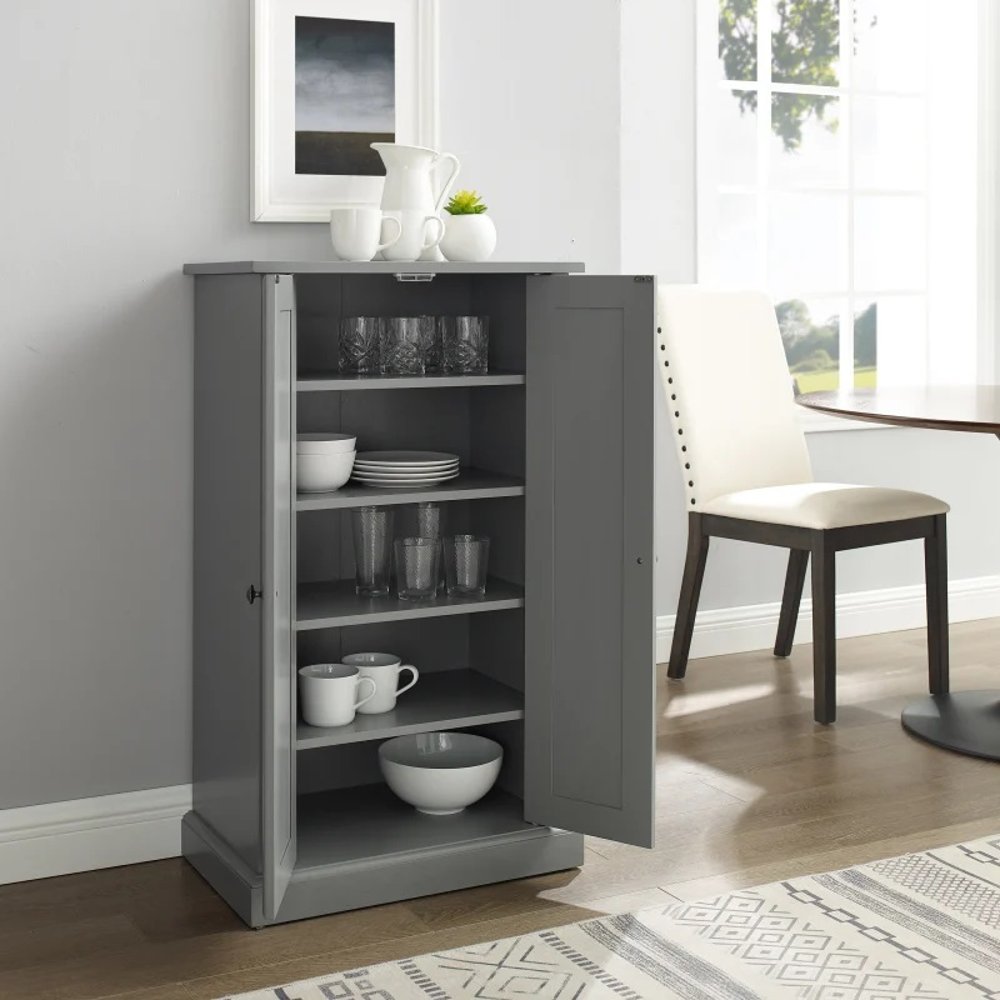 Seaside Gray Accent Storage Cabinet