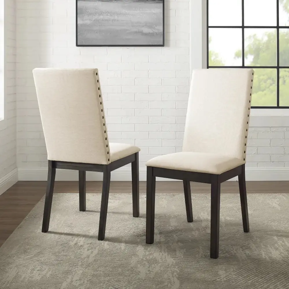 CF501519-SL 2 Piece Upholstered Creme Dining Chairs- Hayden-1