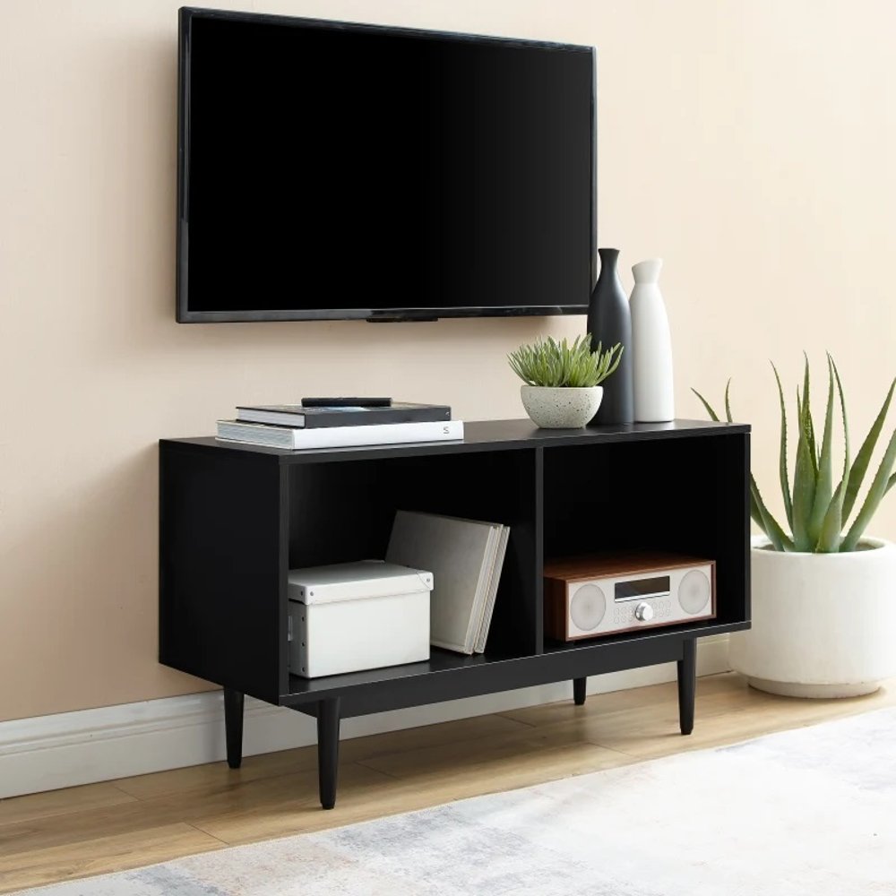 Liam Medium Black Record Storage Cabinet