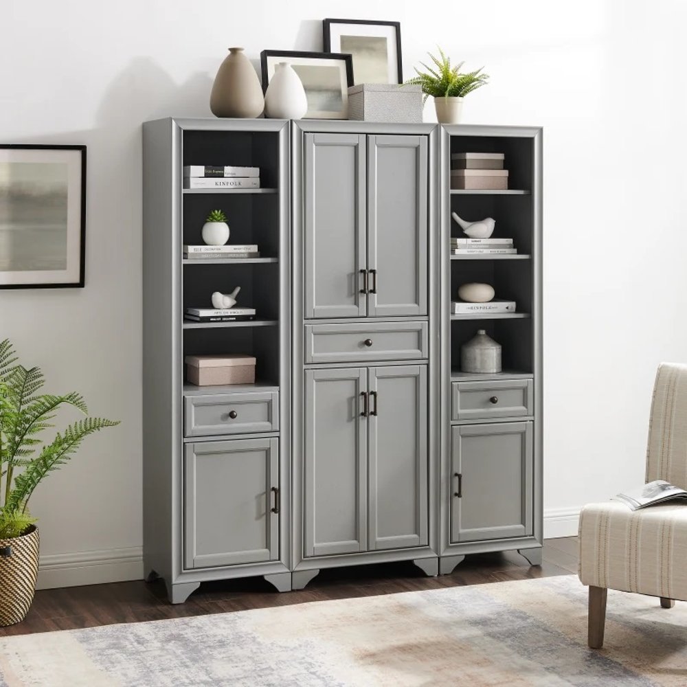 Tara 3 Piece Gray Pantry Set