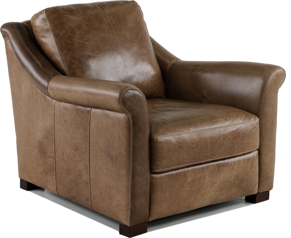 Tex Taupe Leather Chair
