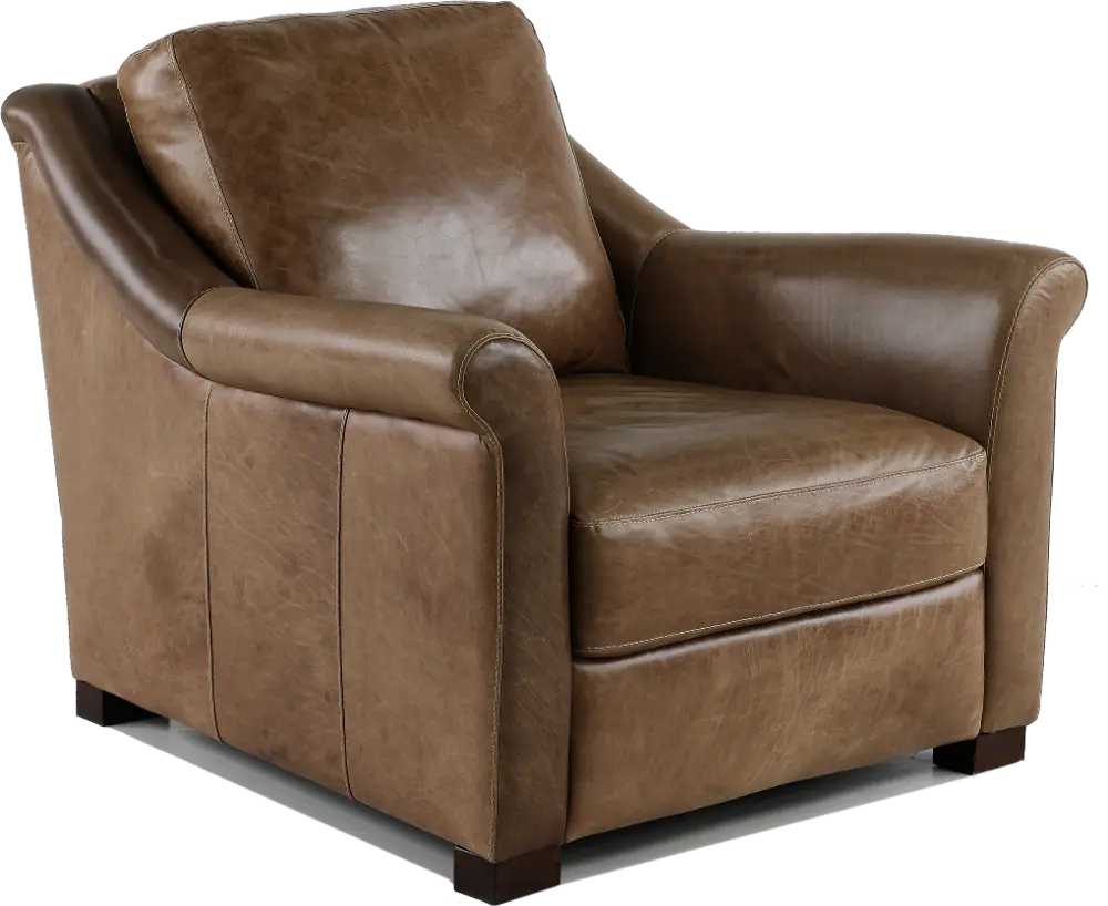 Tex Taupe Leather Chair-1