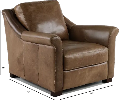 Tex Taupe Leather Willey RC | Chair