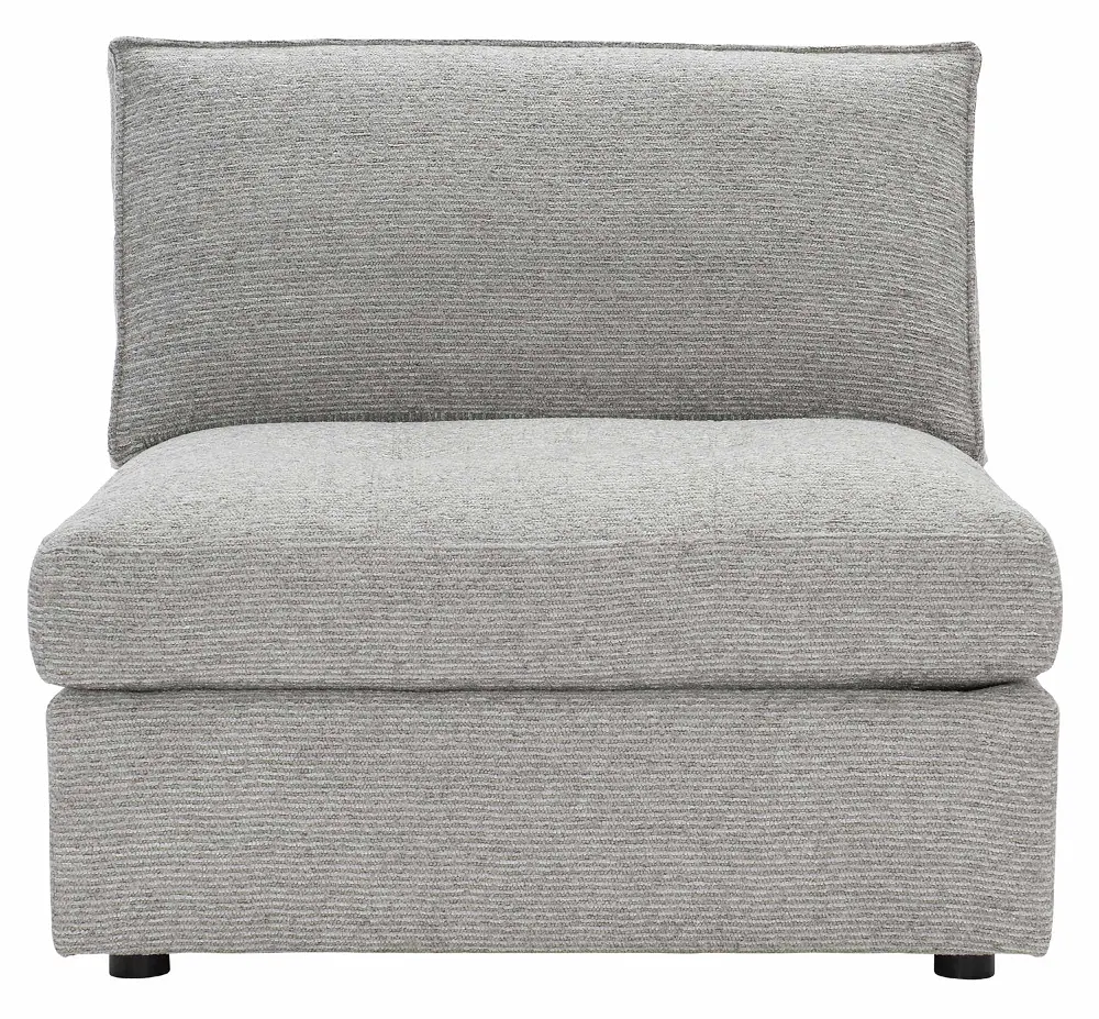 Contemporary Light Gray Armless Chair - Nest-1