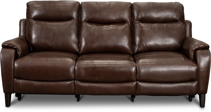 Clearance Monterey Brown Leather-Match Power Reclining Sofa