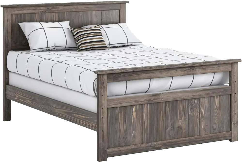 Fort Rustic Driftwood Full Panel Bed-1