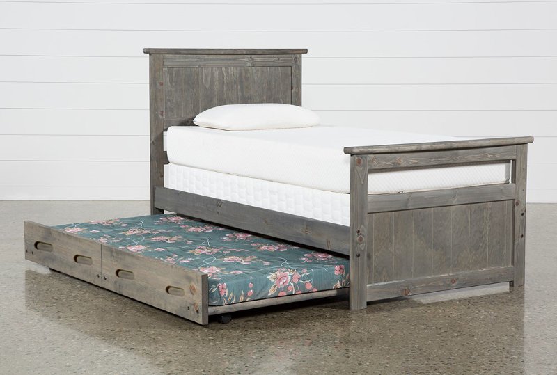 Gray trundle bed