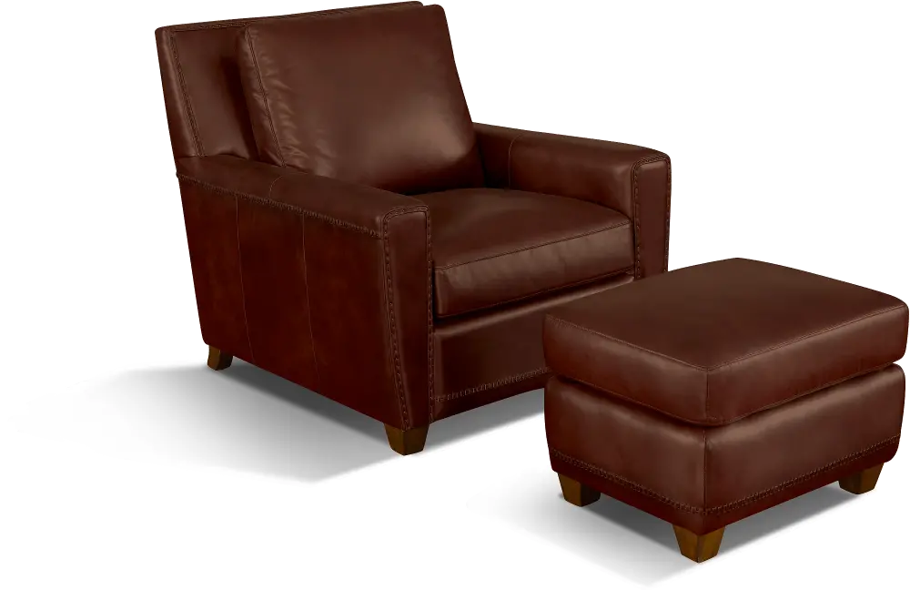 Mendoza Saddle Brown Leather Chair-1