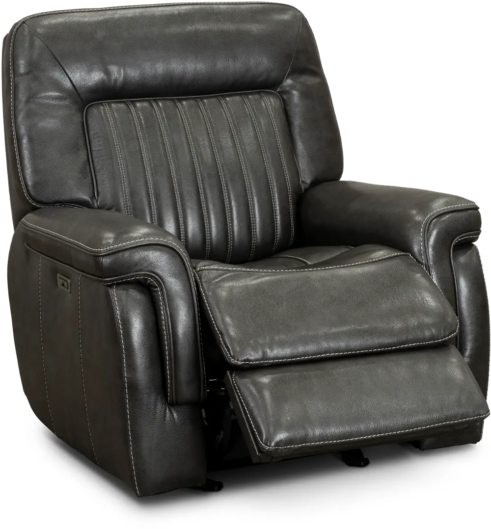 Stampede Charcoal Gray Power Glider Recliner-1