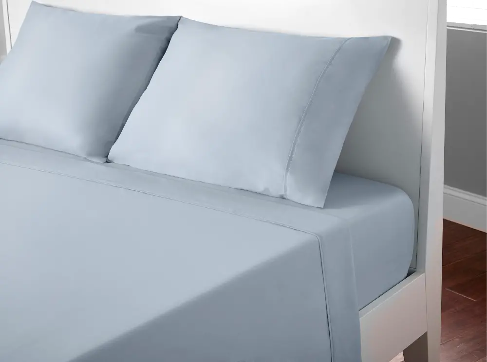 S11TBMX14 BedGear Gray Blue Microfiber Twin-XL Bed Sheets-1