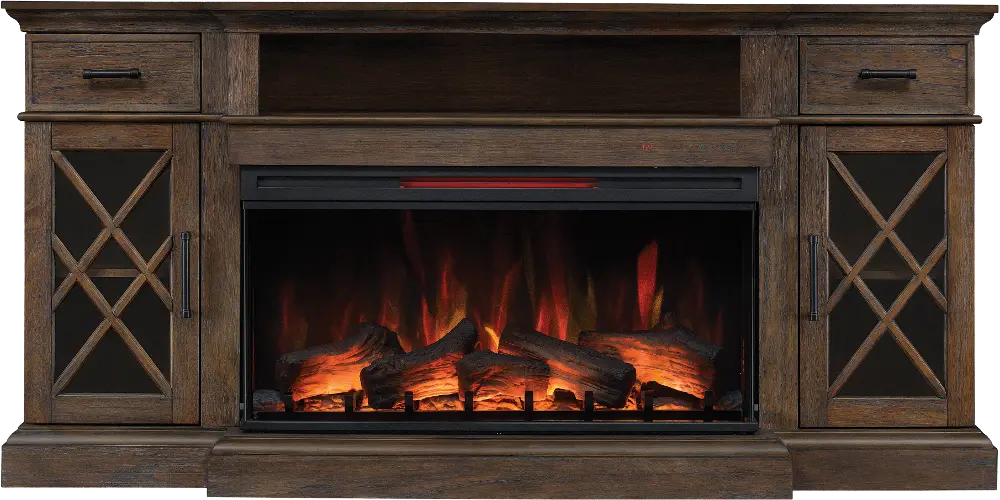 Hamilton Brown 70  Fireplace TV Stand-1
