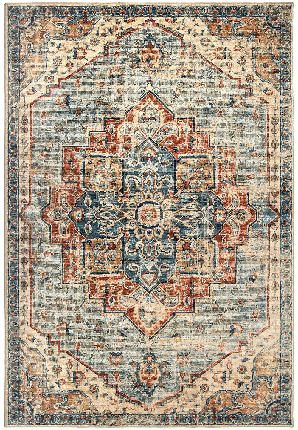 8902-8X11 Alexandria 8 x 10 King Fisher Pale Blue Area Rug-1