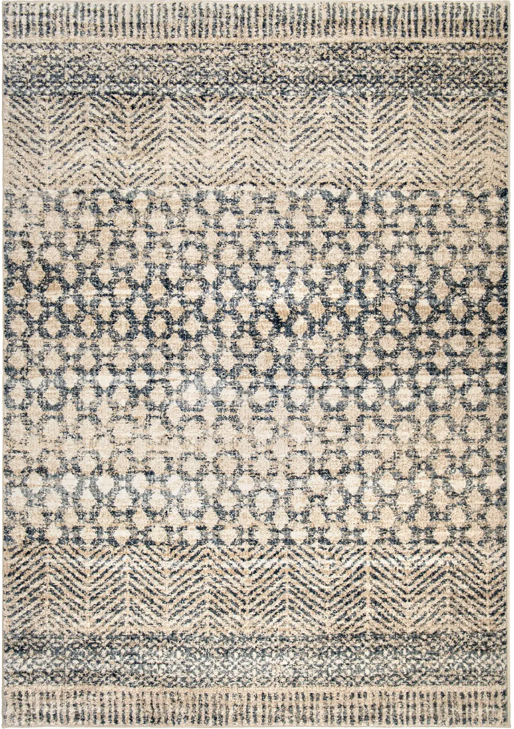 8225-5X8/LIGHT-BLUE Adagio 5 x 8 Arrowhead Light Blue and Beige Area Rug-1