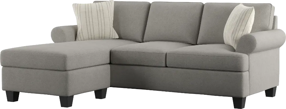 Tranquility Light Gray Queen Sofa Bed with Chaise-1