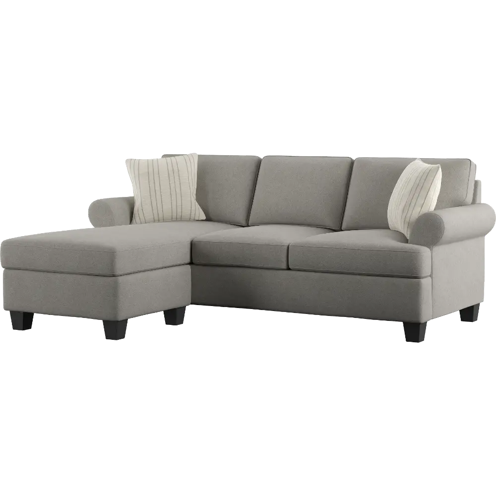 Tranquility Light Gray Queen Sofa Bed with Chaise-1