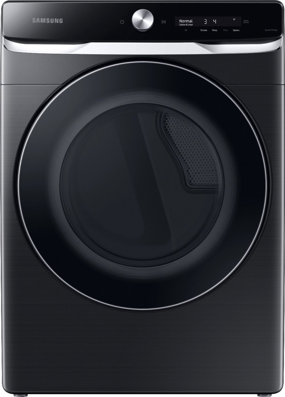 Samsung Smart Dial Electric Dryer with Super Speed Dry - 7.4 cu. ft. Brushed Black