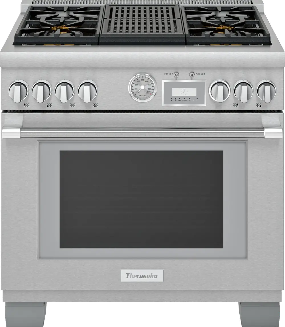 PRG364WLG Thermador 30 Inch Pro Grand Convection Gas Range - 5.7 cu. ft., Stainless Steel-1