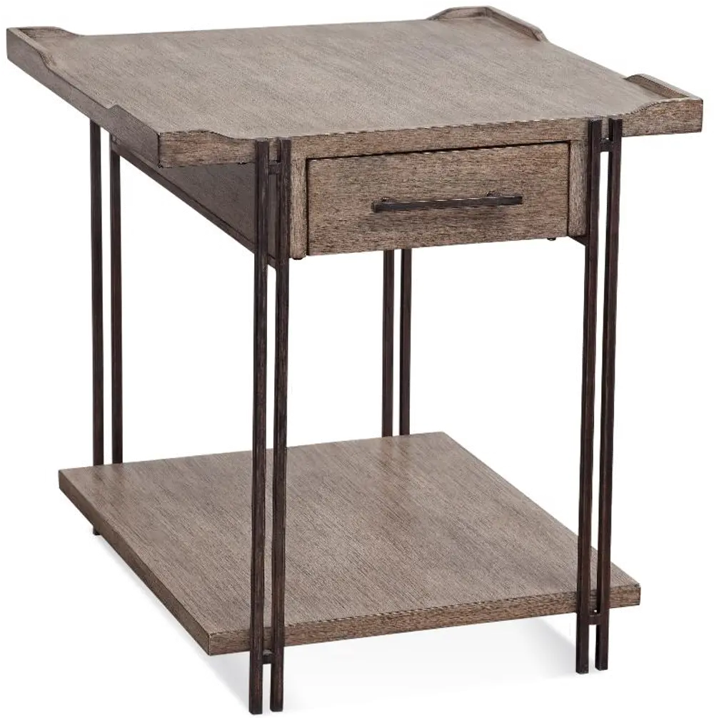 Industrial Dusk Gray End Table - Orren-1