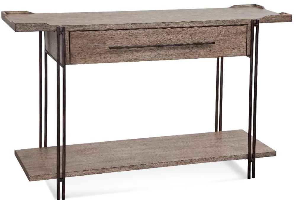 Orren Industrial Console Table with Metal Frame-1