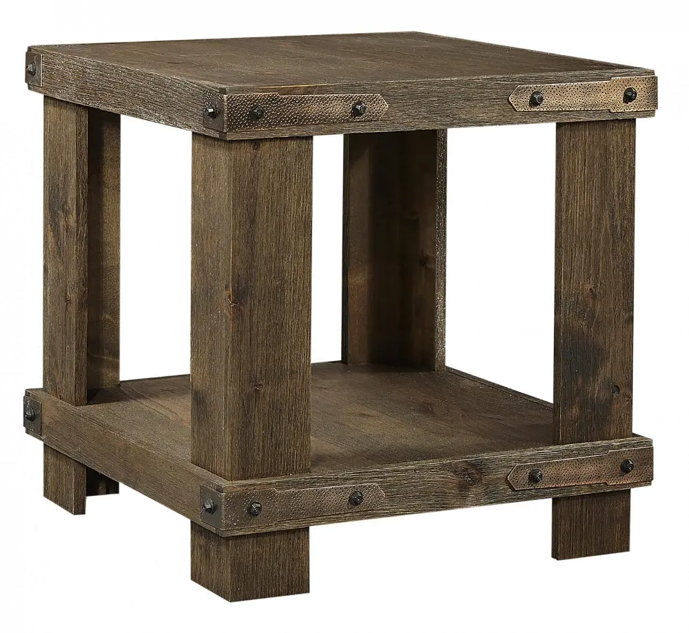 Sawyer Rustic Brown End Table-1