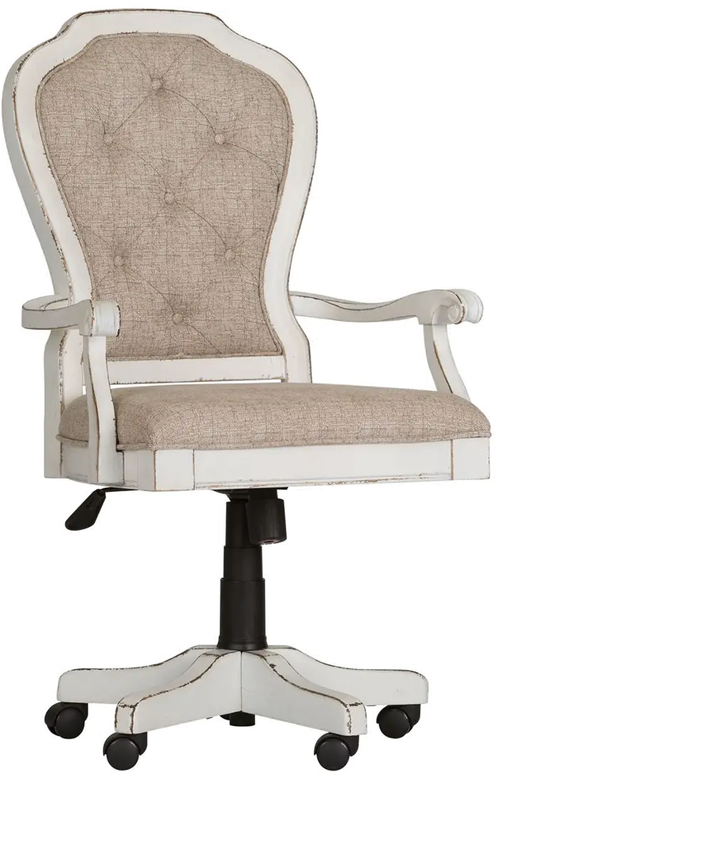 Magnolia Manor Antique White Desk Chair-1