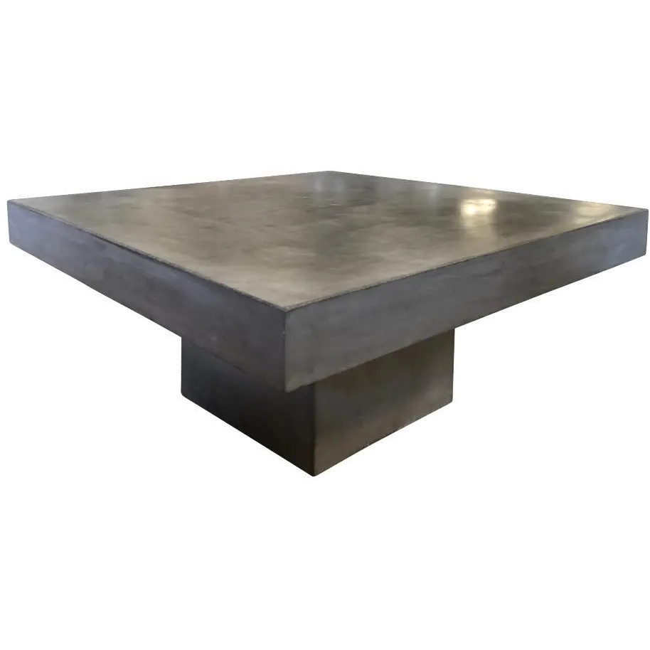 Clemente Modern Polished Concrete Coffee Table-1