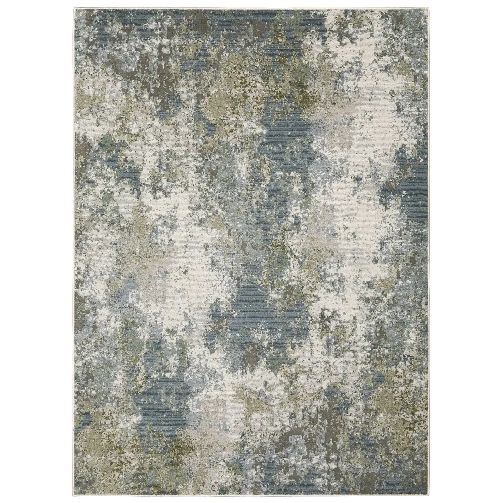Caravan 5 x 8 Blue and Green Area Rug-1