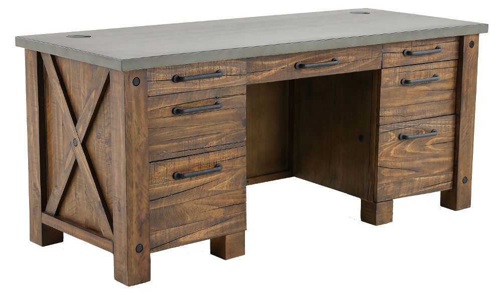 Jasper Brown and Gray Executive Desk