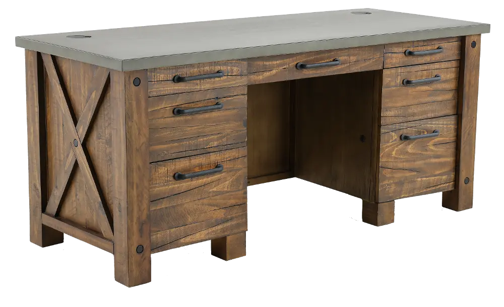 Jasper Brown and Gray Executive Desk-1