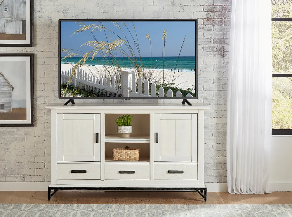 Brandon Creek White 62  TV Stand-1