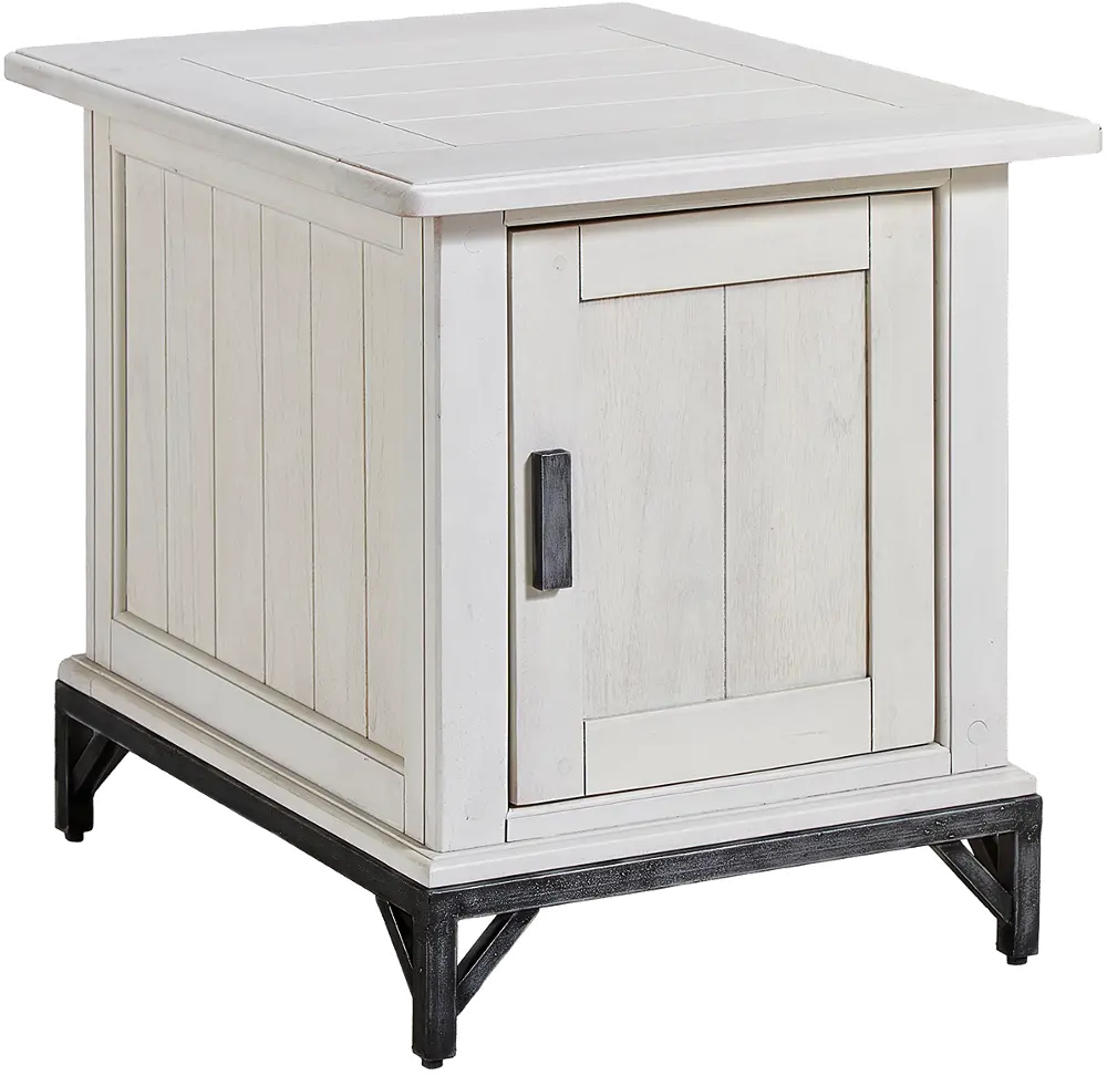 Brandon Creek White Accent Table-1