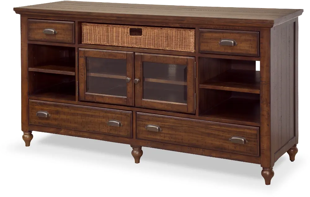 Cottage Lane Coffee Brown 66  TV Stand-1