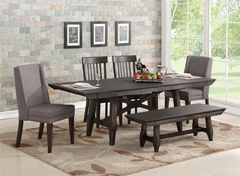 Gray Dining Set For 6 Flash S Up, Brown And Gray Dining Room Set