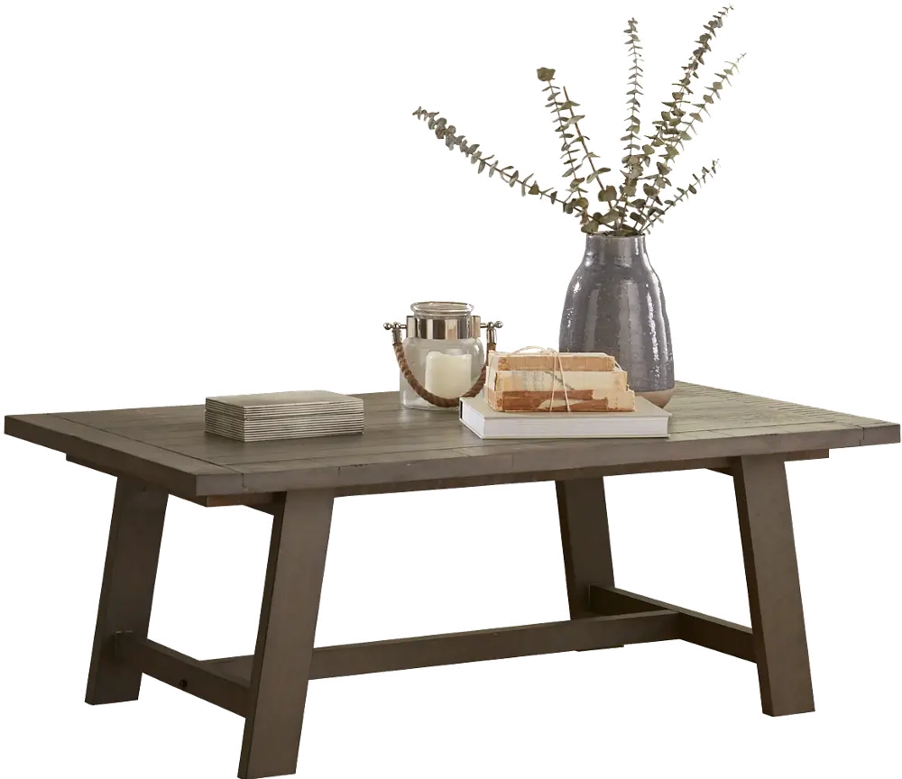 Villa Solid Wood Gray Coffee Table-1