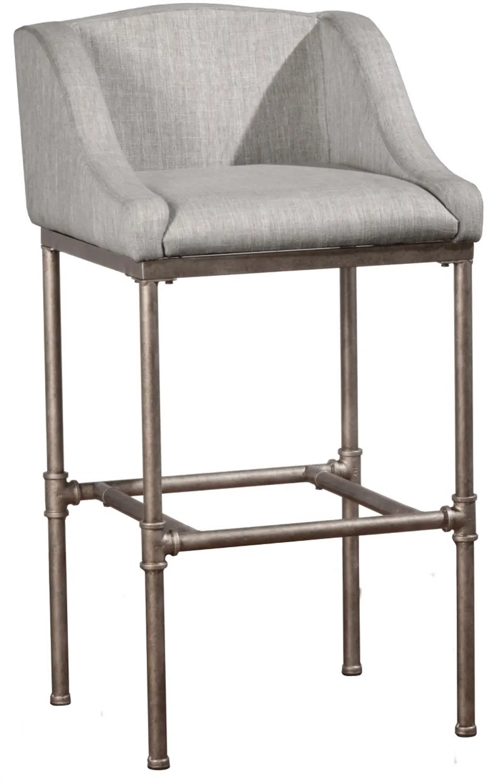 Modern Eclectic Silver Counter Height Stool-1