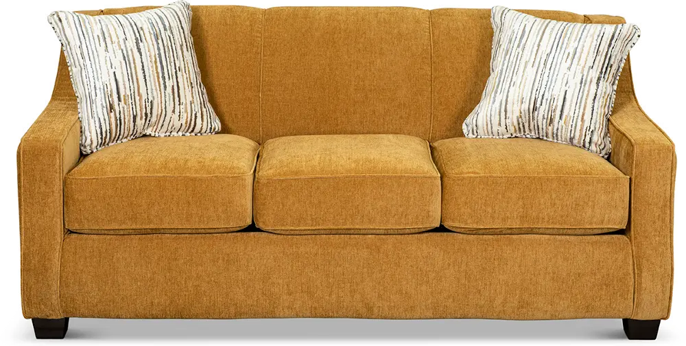 Marinette Yellow Convertible Full Sleeper Sofa-1