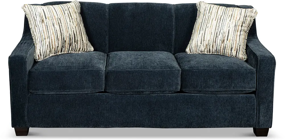 Marinette Blue Convertible Full Sleeper Sofa-1