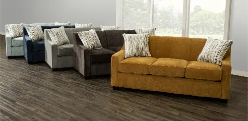79 King Sleeper Sofa Orange Upholstered Convertible Sofa Bed 3 in 1