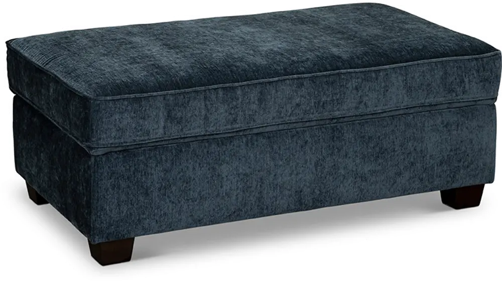 Marinette Blue Storage Ottoman-1