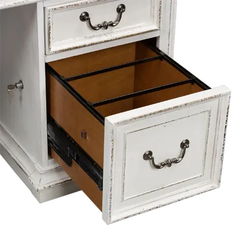 Magnolia Manor Antique White Jr. Executive Desk RC Willey