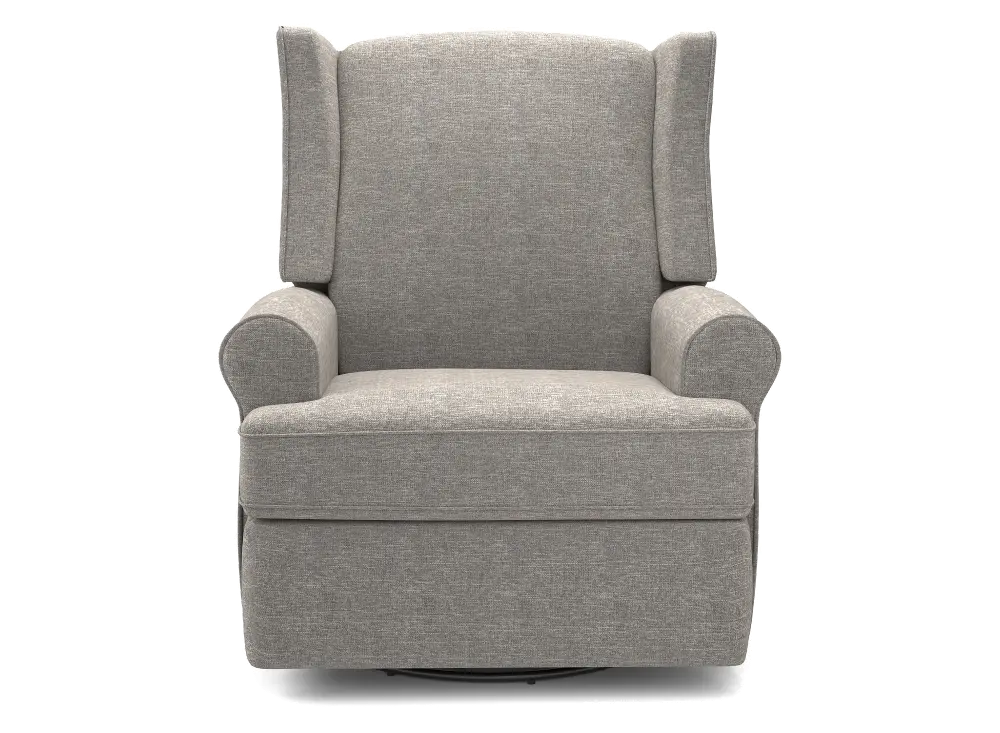 Logan Stone Gray Power Swivel Glider Recliner-1